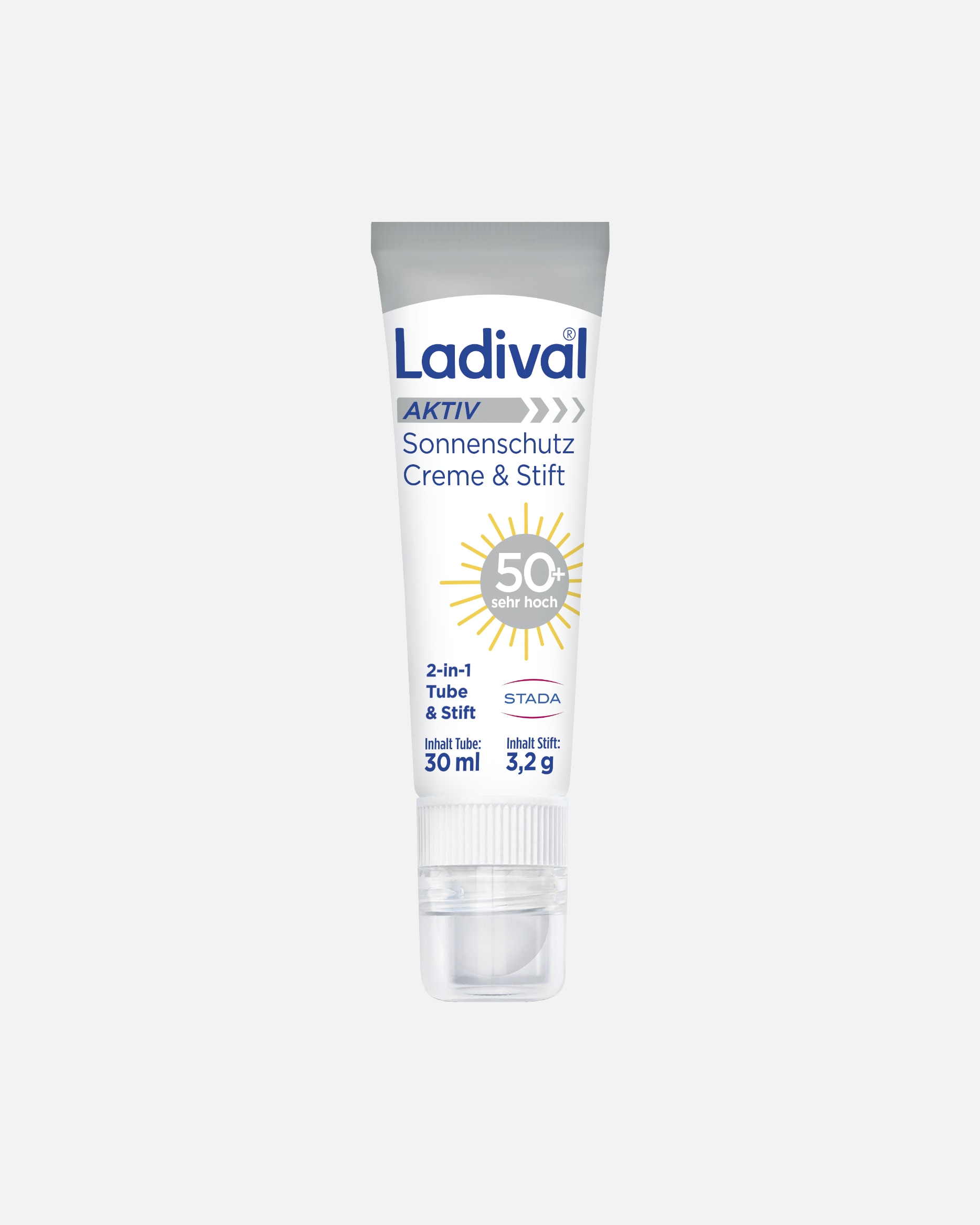 Sonnencreme für Unisex Ladival Aktiv Sonnenschutz Creme & Stift LSF 50+ 30 ml