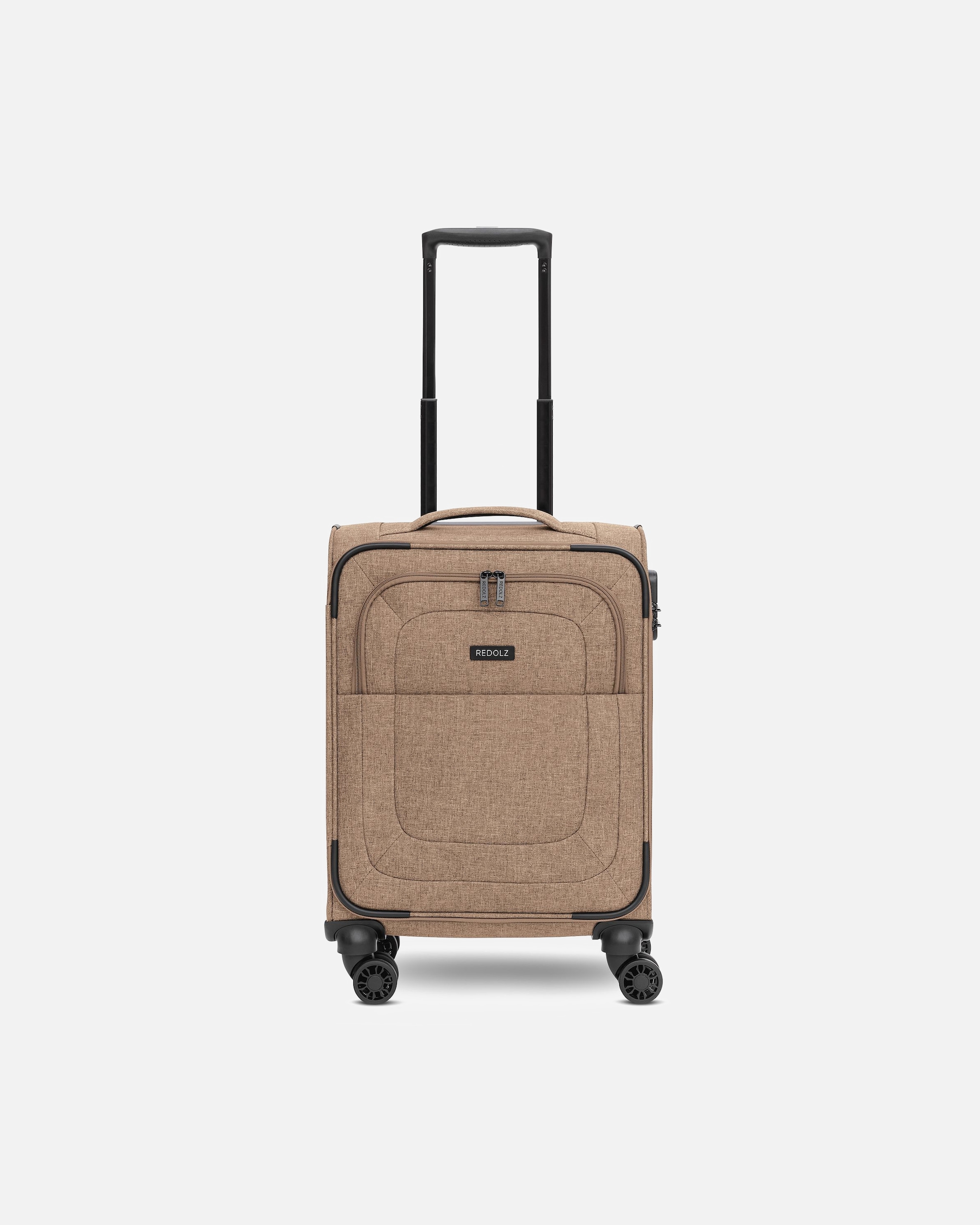 Handgepäckkoffer für Männlich Redolz Essentials 12 CABIN 4 Rollen Kabinentrolley 55 cm coffee