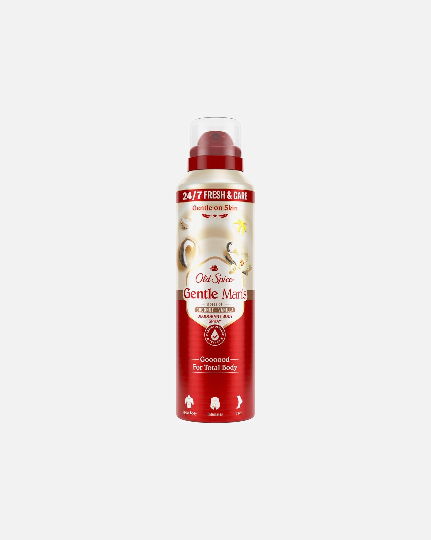 Deodorant für Unisex Old Spice Gentle Man's Bodyspray Coconut & Vanilla 1x140ml