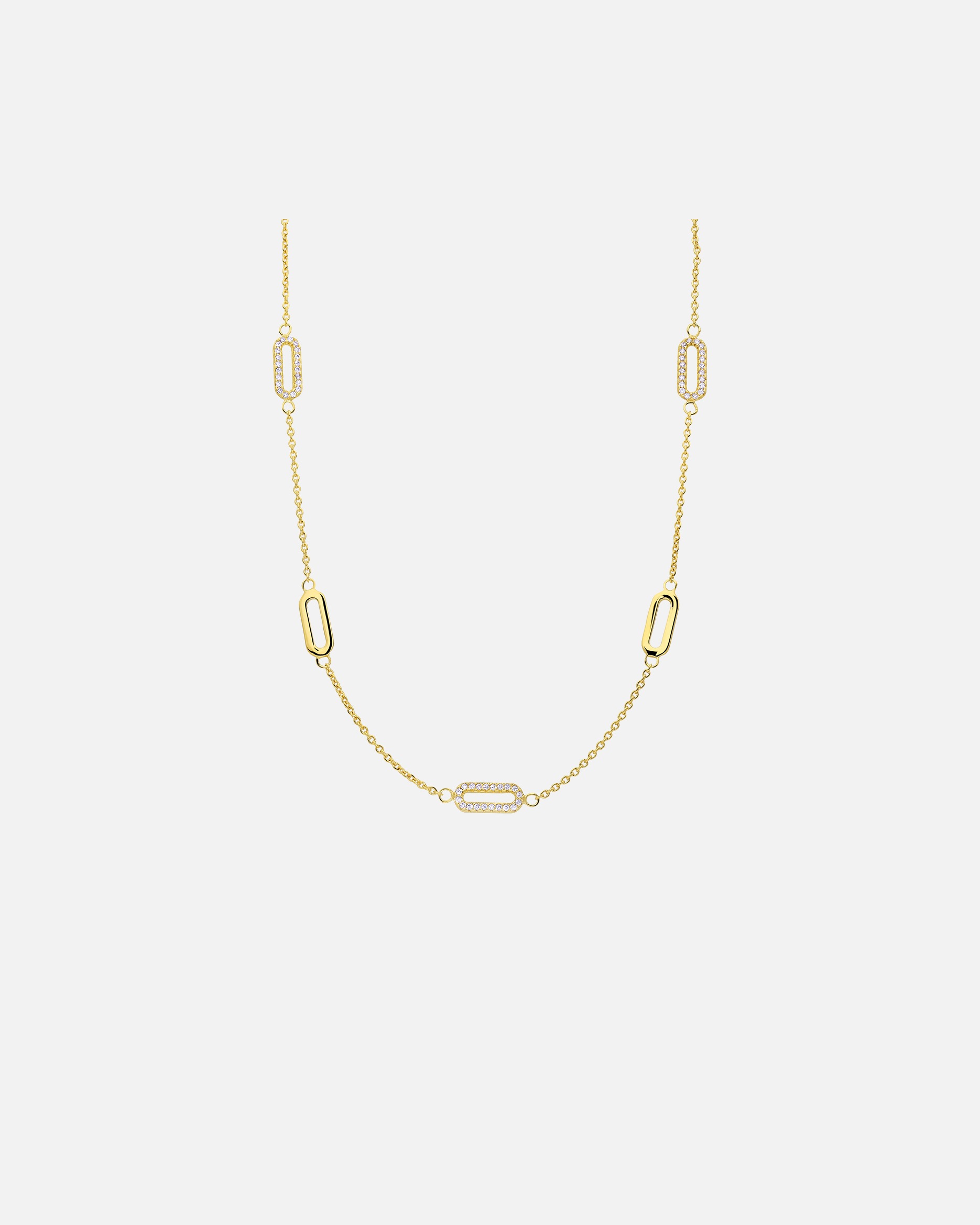 Halskette für Weiblich Lucardi Halskette 925 Silber Gold - 45.0