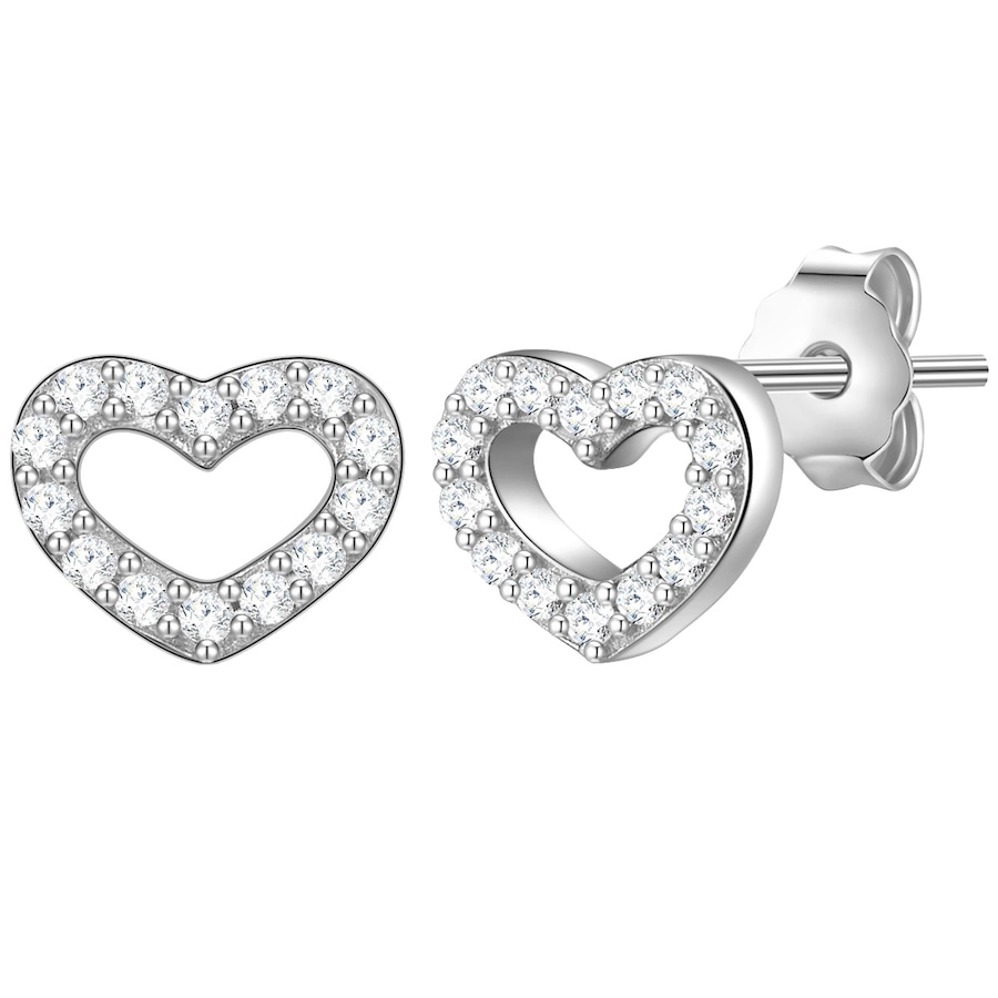 Glanzstücke München Ohrstecker Herz Sterling Silber Topas in 5,6 mm Damen