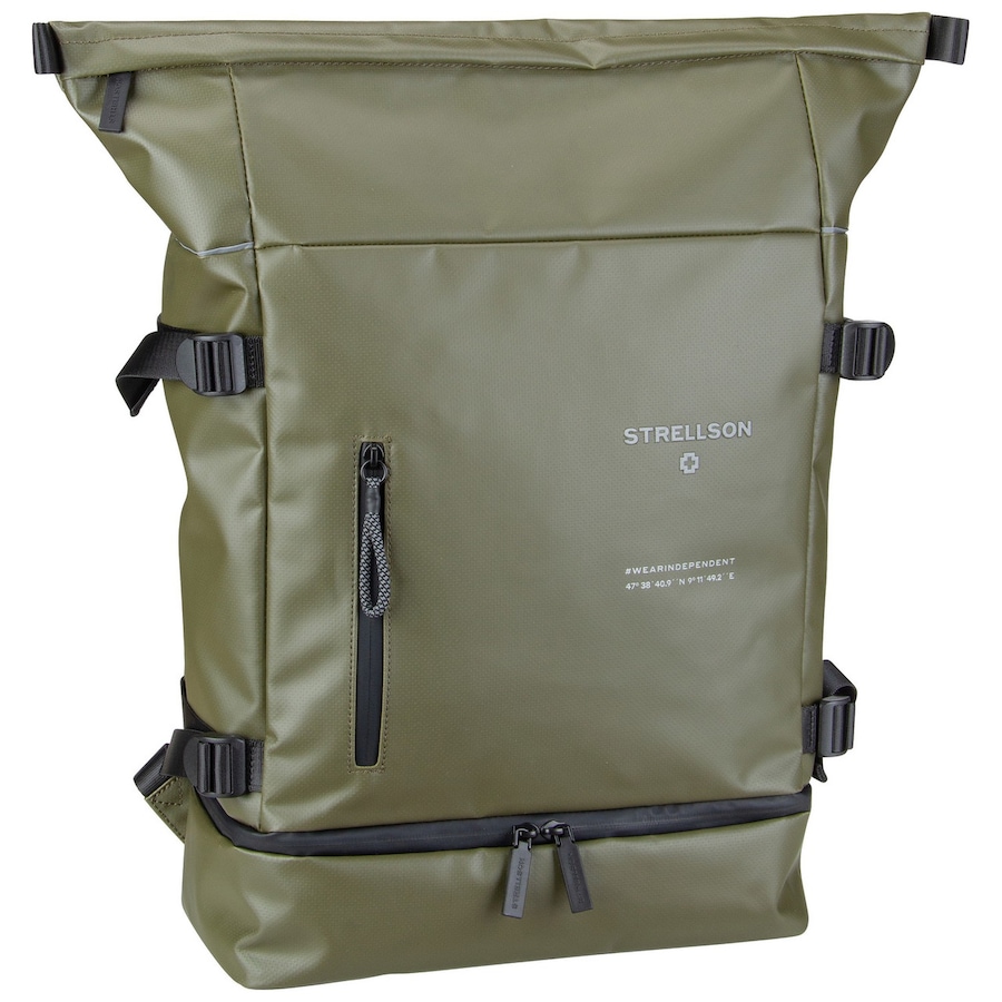 Strellson Rucksack Stockwell 2.0 Sebastian LVZ Khaki Grau Herren