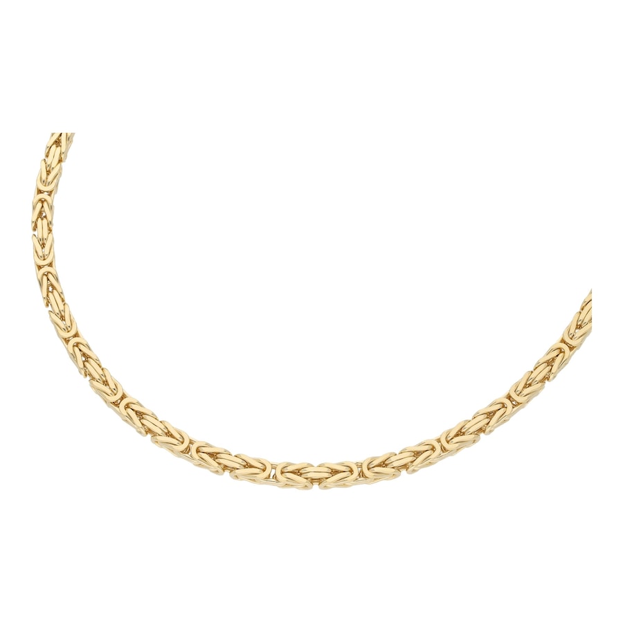 Smart Jewel Kette Königskette, massiv, Silber 925 vergoldet 50 cm Hellbraun Damen