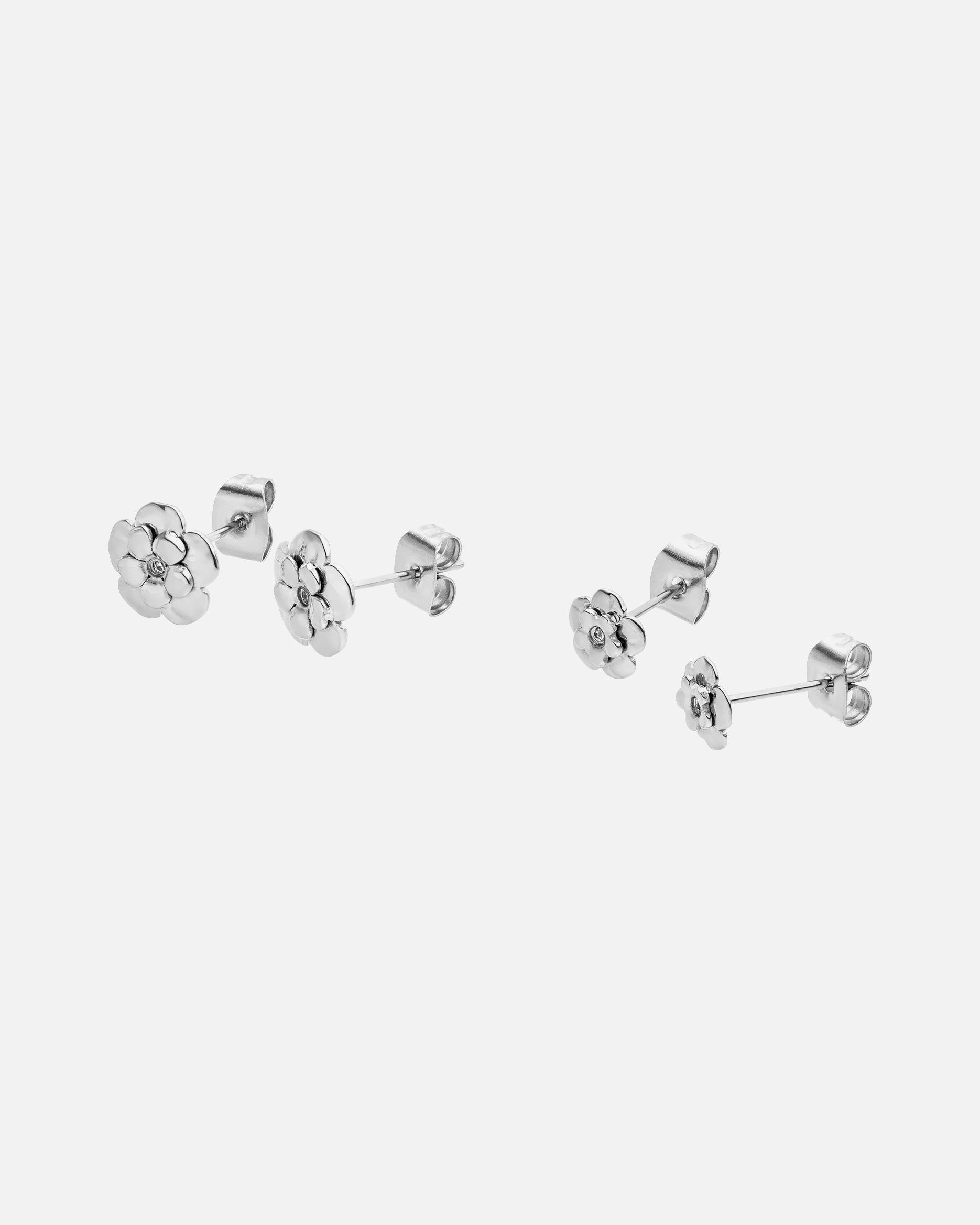 Ohrringe für Unisex Purelei Flower Ohrring Set 100% Edelstahl Silver