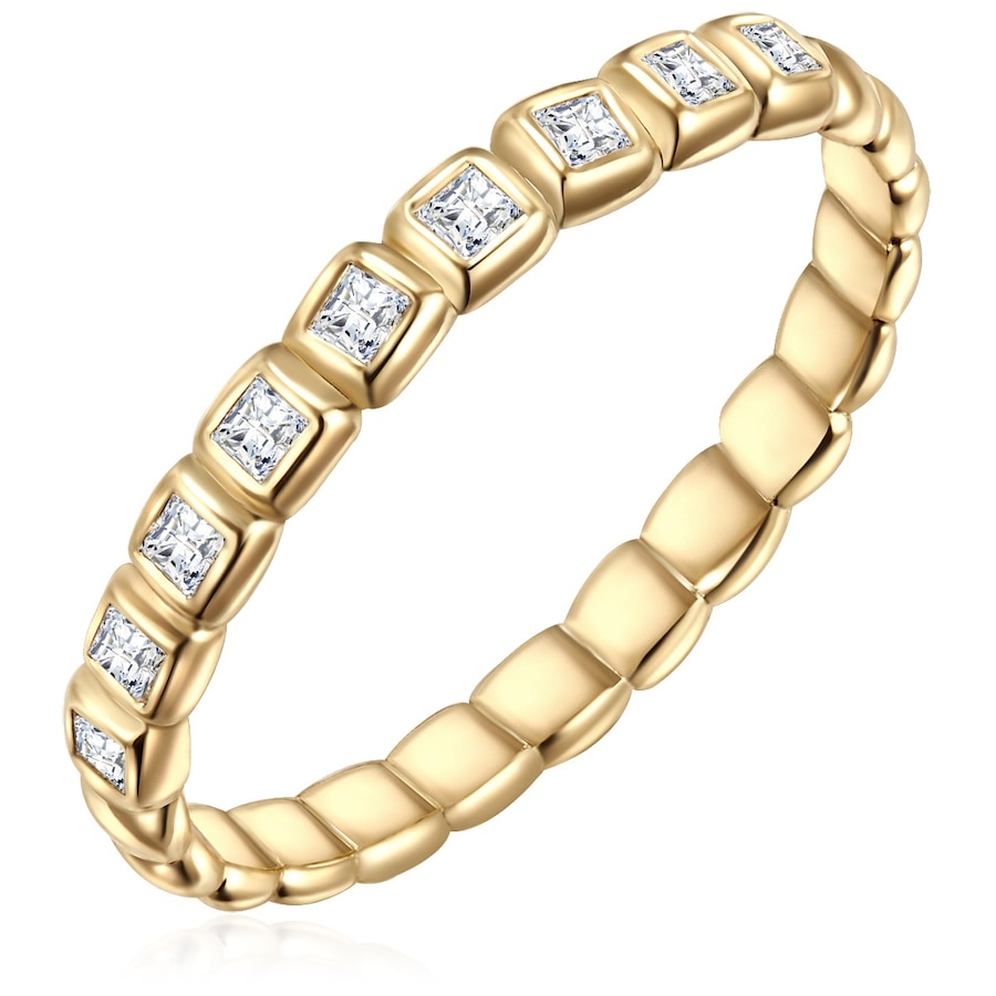 Glanzstücke München Ring aus Sterling Silber in gelbgold mit Zirkonia 56 Damen