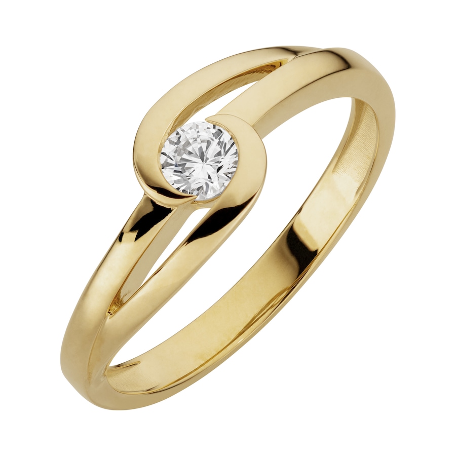 Orolino Ring 333/- Gold Zirkonia weiß 058 (18,5) Damen