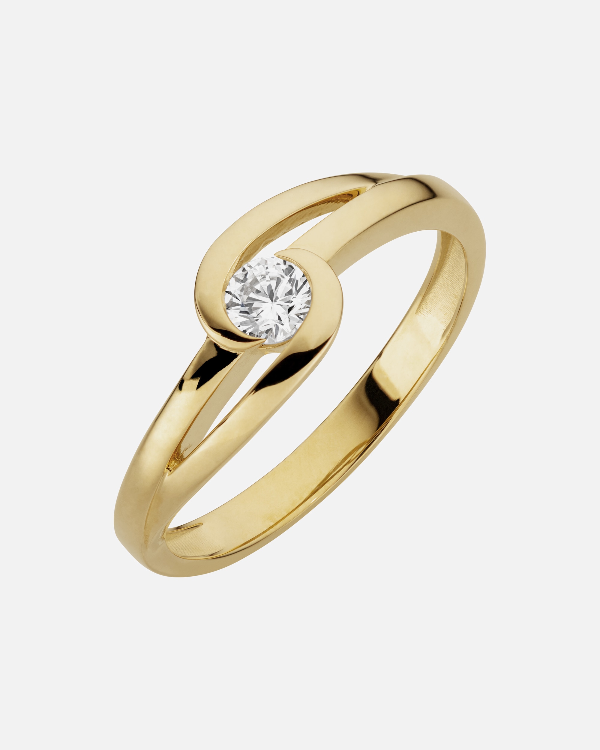 Ring für Weiblich Orolino Ring 333/- Gold Zirkonia weiß 054 (17,2)