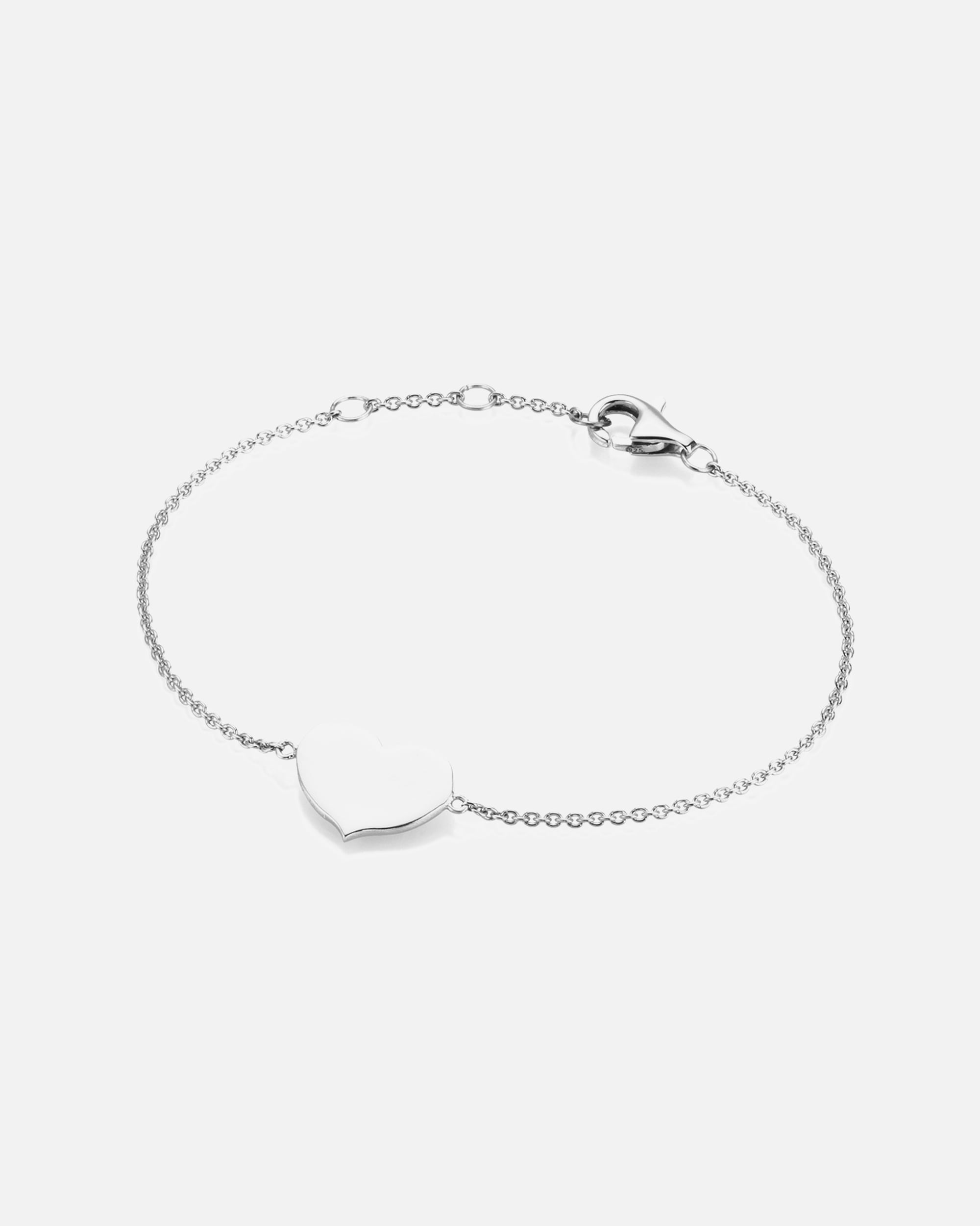 Armband für Weiblich Smart Jewel Armband Herz als Zwischenteil, Silber 925 19 cm