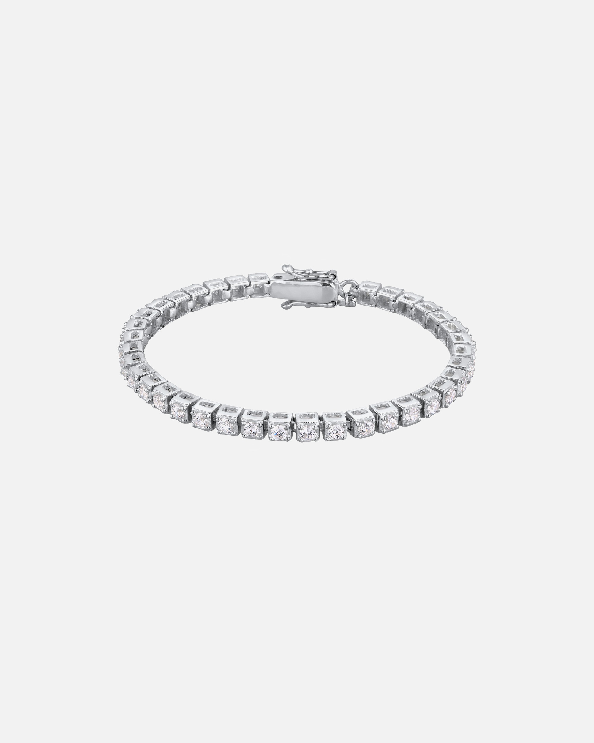 Armband für Männlich KUZZOI Tennisarmband Zirkonia Weiß 925 Sterling Silber 23