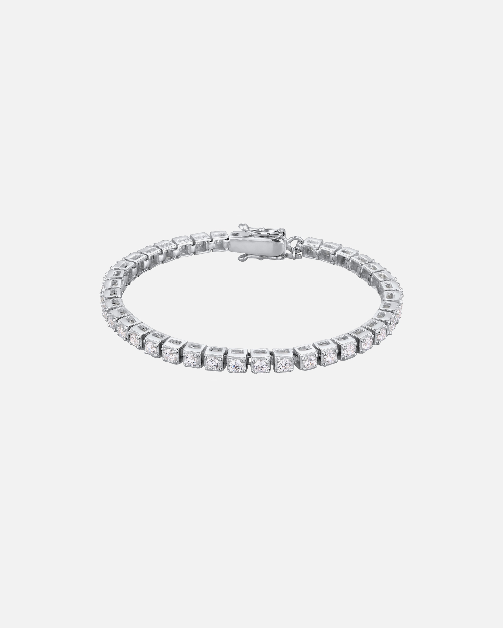 Armband für Männlich KUZZOI Tennisarmband Zirkonia Weiß 925 Sterling Silber 19