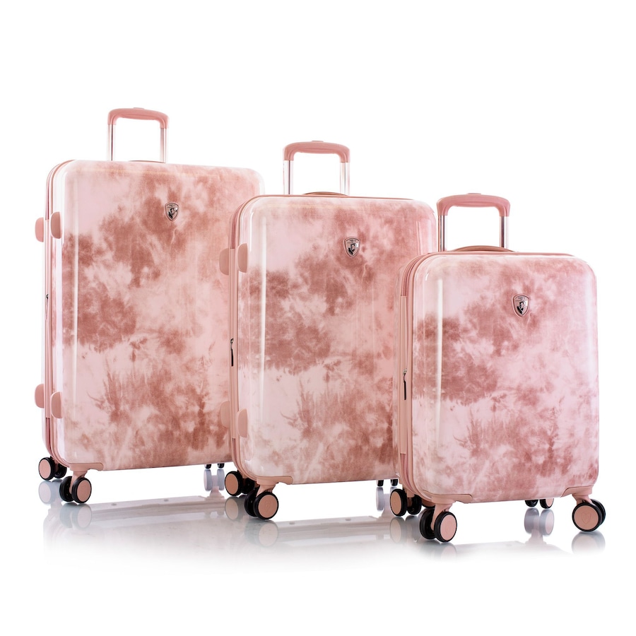 Heys Black Camo 4 Rollen Kofferset 3-teilig mit Dehnfalte rose Silber Herren