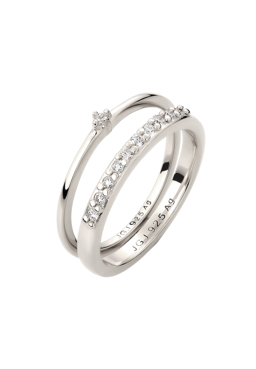 Elli DIAMONDS Laborgezüchteter Diamant Weiß (0.015 ct) 925 Sterling Silber 54 Damen