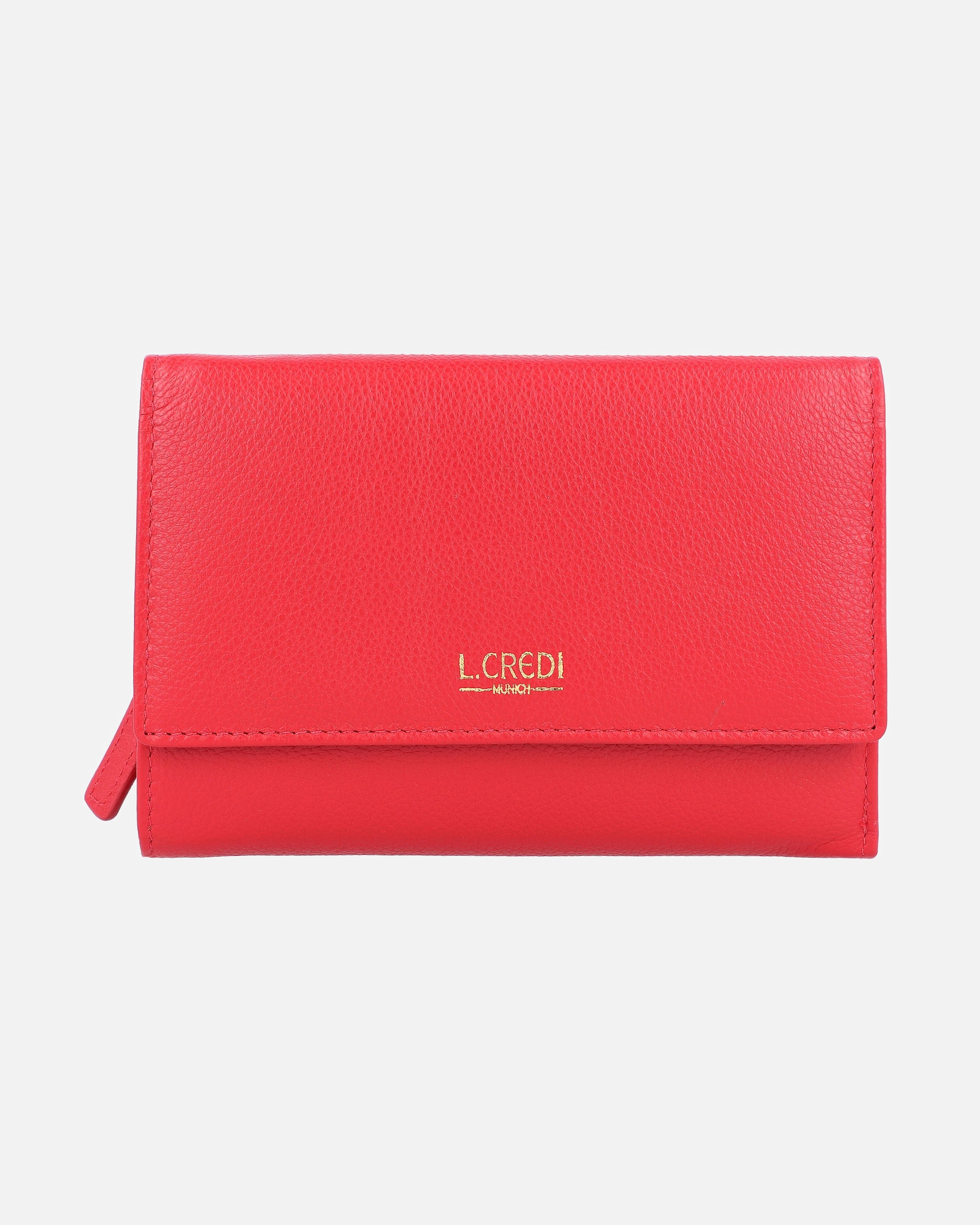 Portemonnaie für Weiblich L.CREDI Evelyn Damengeldbörse rot