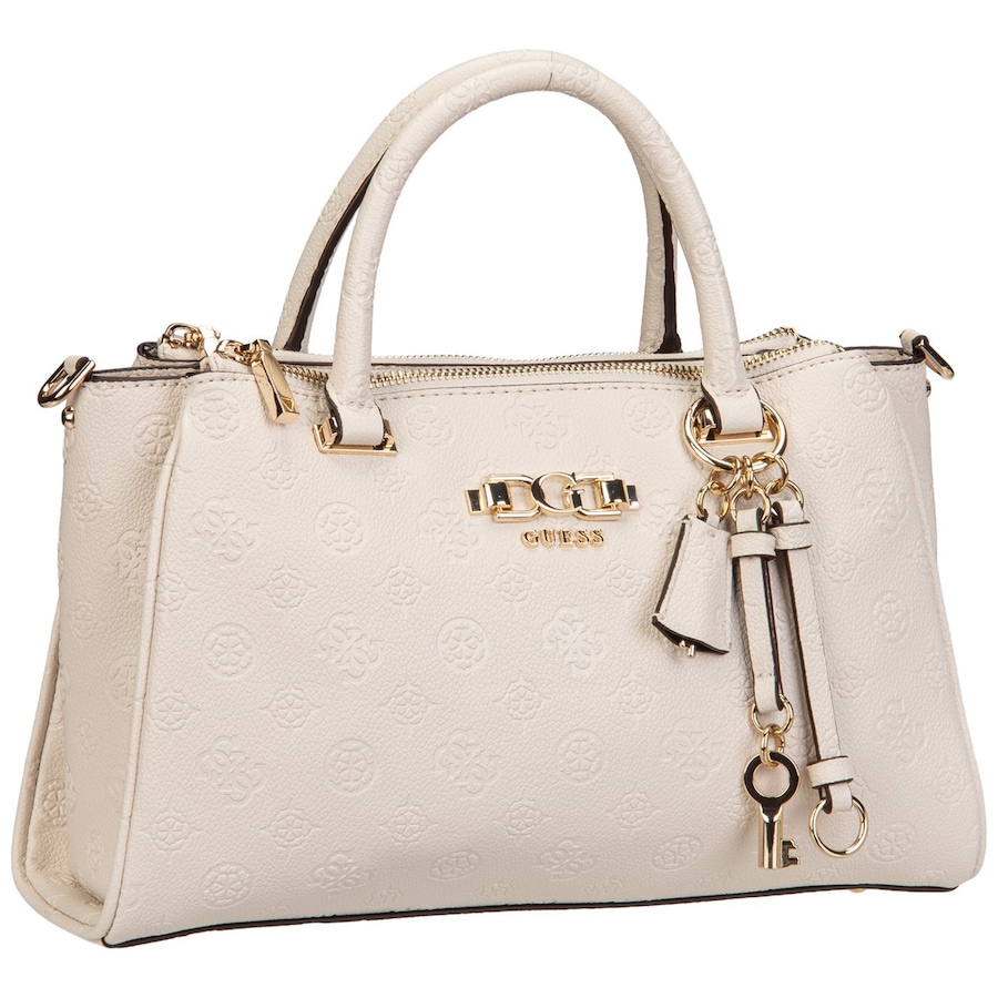 Guess Handtasche Anise Triple Comp Satchel Stone Logo Nude Damen