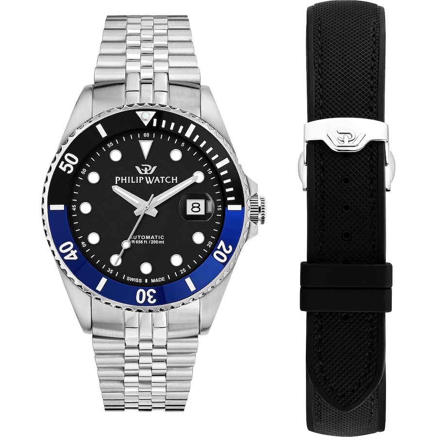 Philip Watch Uhren-Set inkl. Wechselarmband Edelstahl One Size Herren