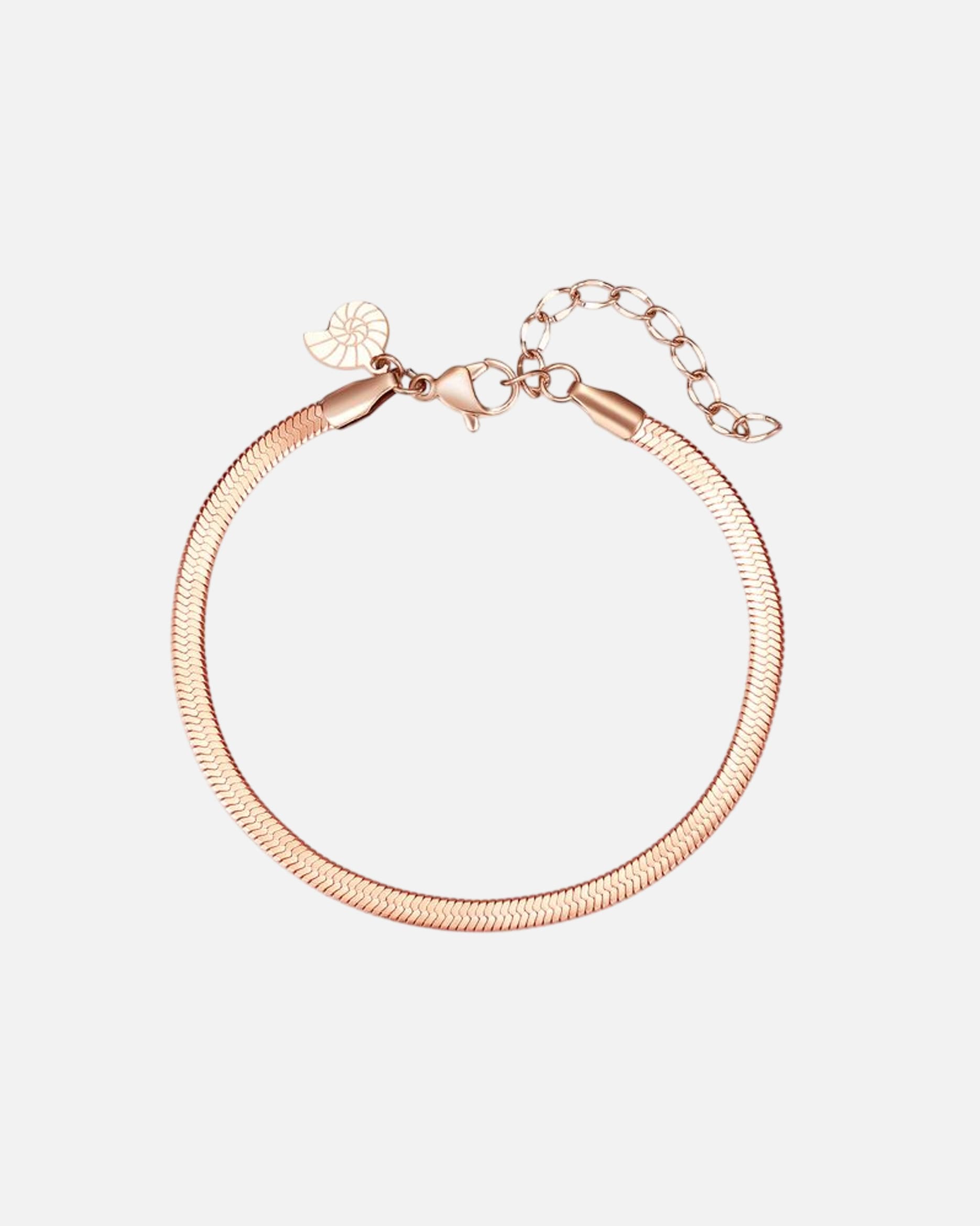 Armband für Weiblich Hey Happiness Default Brand Line Roségoldenes Schlangenarmband – Wasserfest & 18K vergoldet 23