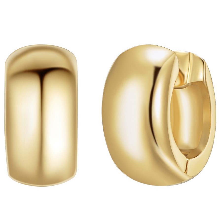 Lulu & Jane Creolen Metall-Legierung in Gelbgold 15,5 mm Damen