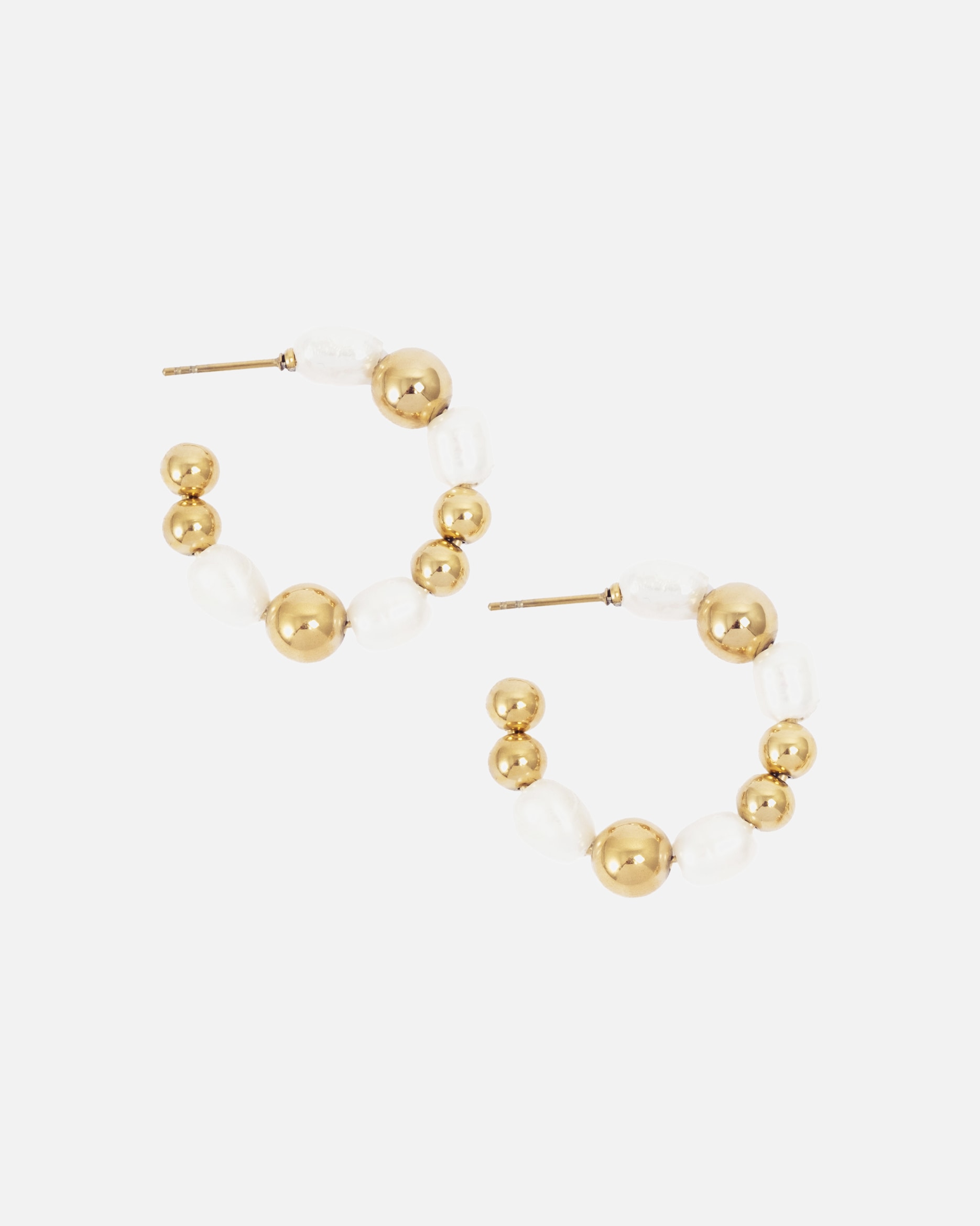 Ohrringe für Weiblich A&C Oslo – Nordic Design Jewellery Default Brand Line Ohrringe 'Tone Damli - Pearls' gold