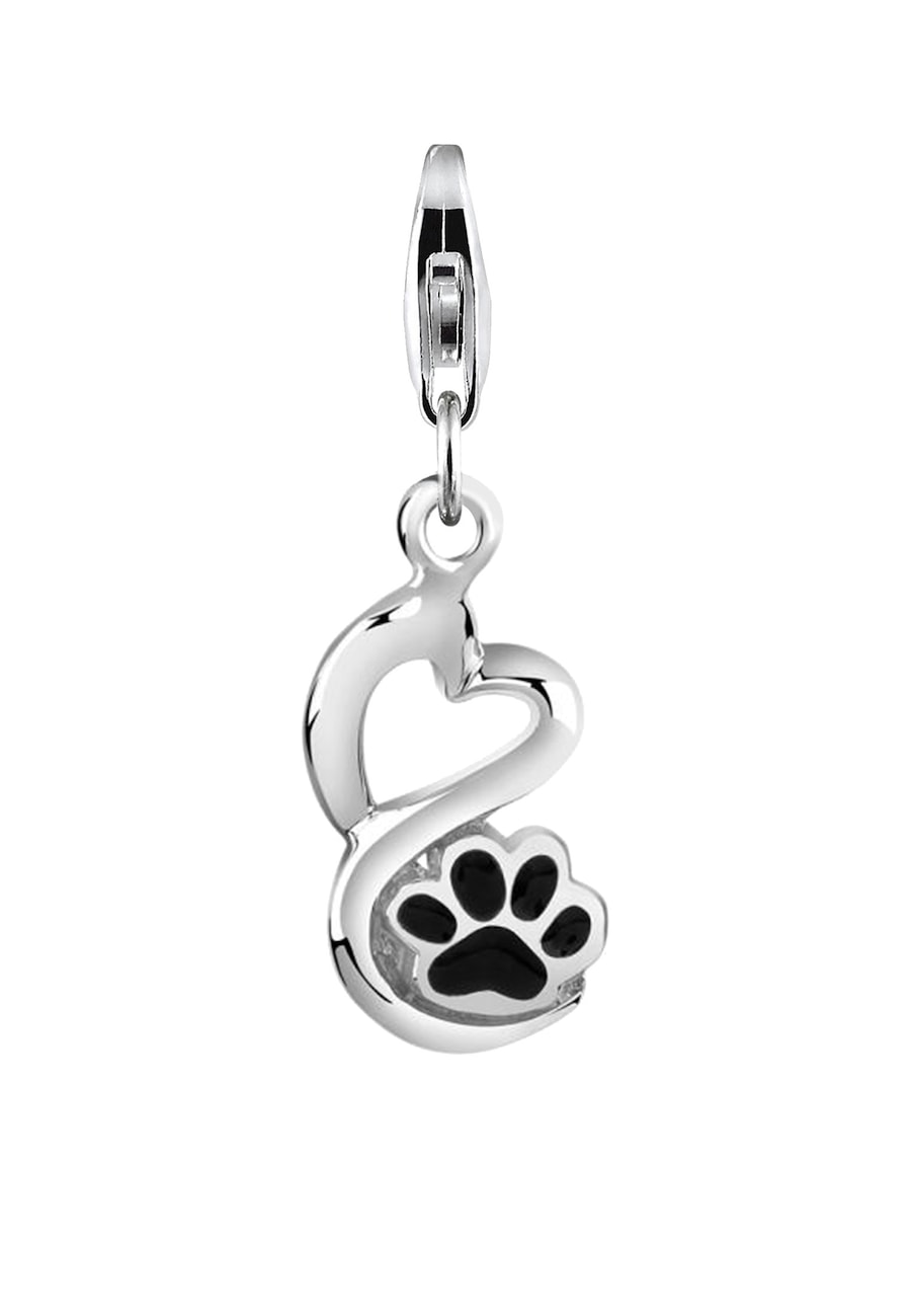 Nenalina Anhänger Herz Pfote Hund Tierliebe 925 Silber silberfarben Damen