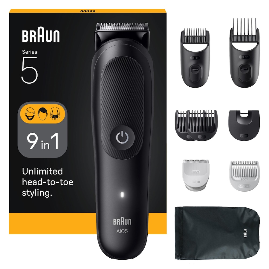 Braun 9-in-1 Groomingset für Körperpflege, 100% wasserdicht