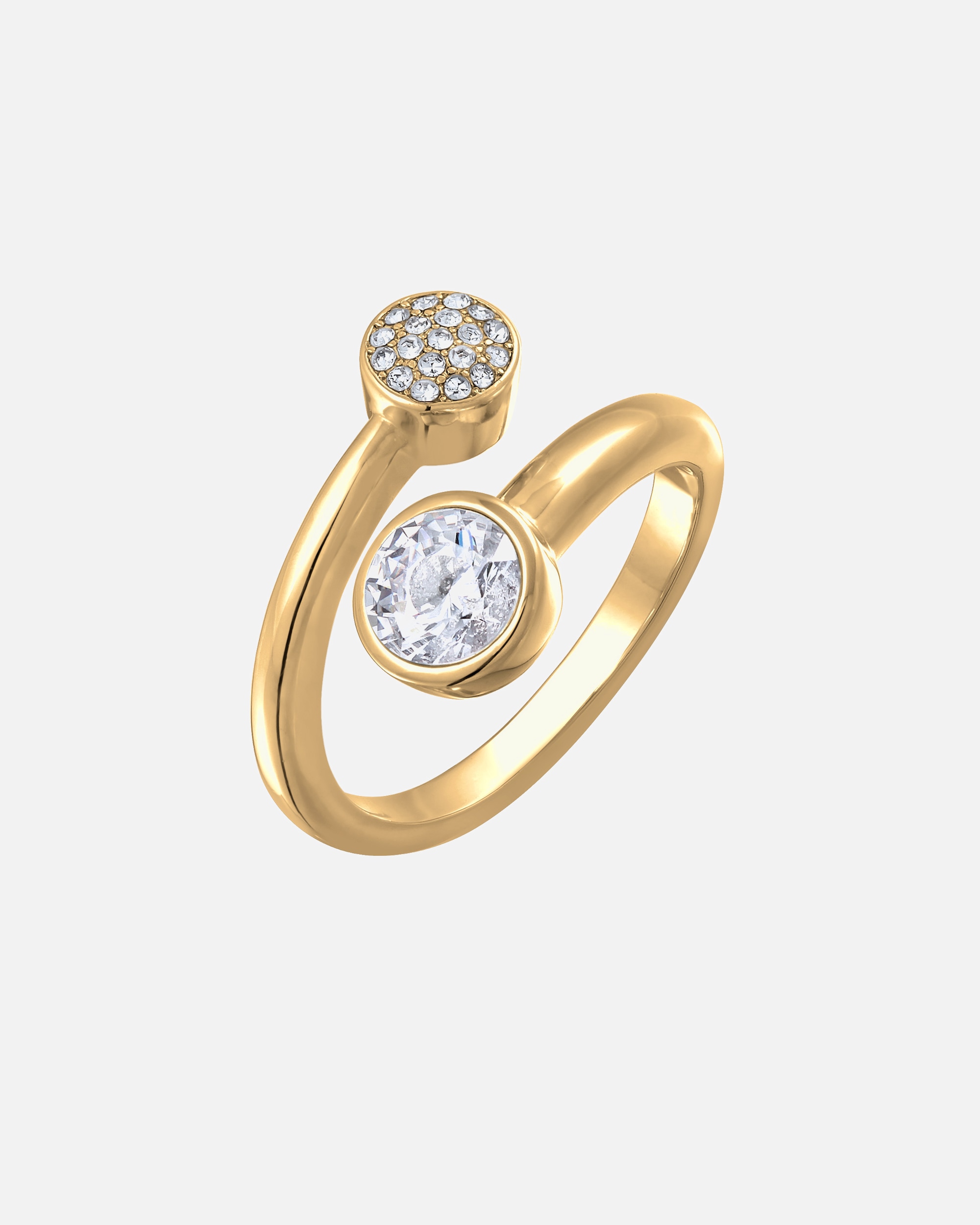 Ring für Weiblich Elli Elli Ring Wickelring Kristalle Farbe Silber für Damen 58