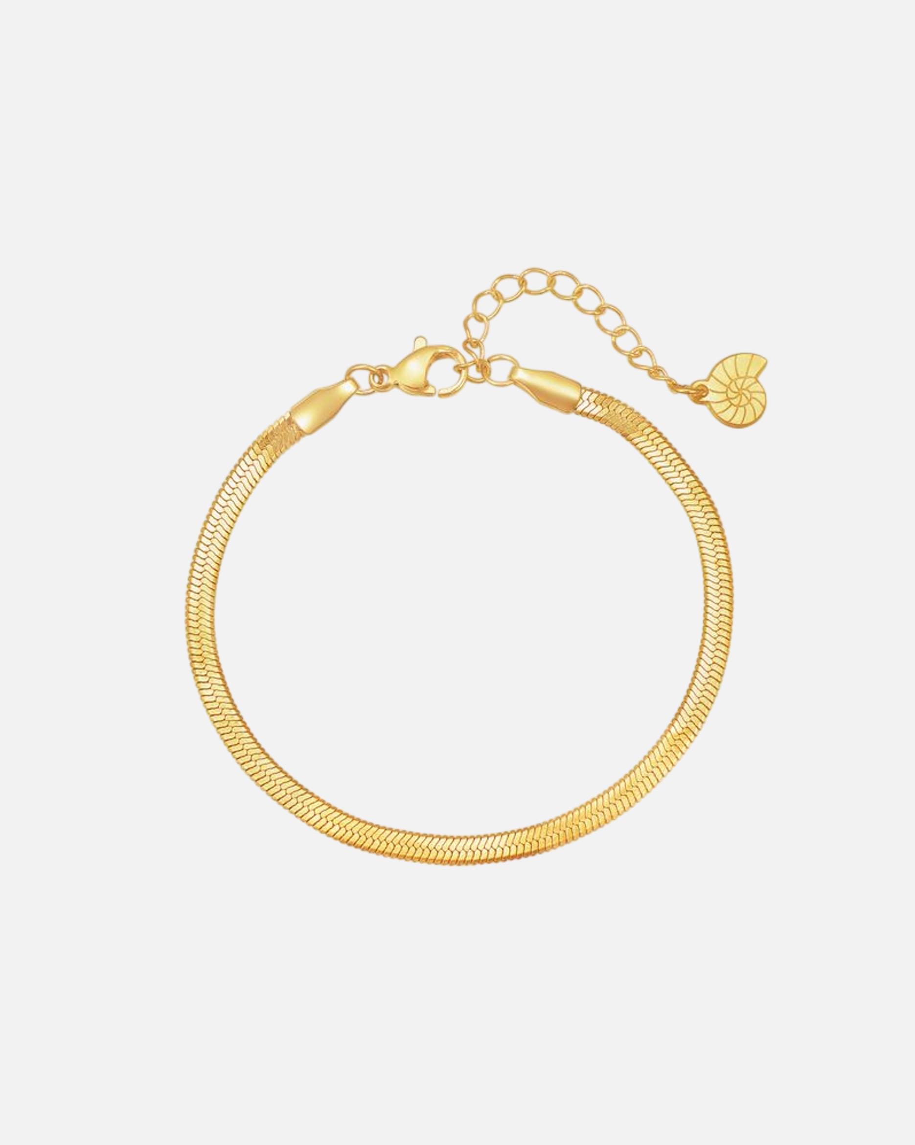 Armband für Weiblich Hey Happiness Default Brand Line Goldenes Schlangenarmband – Wasserfest & 18K vergoldet 19