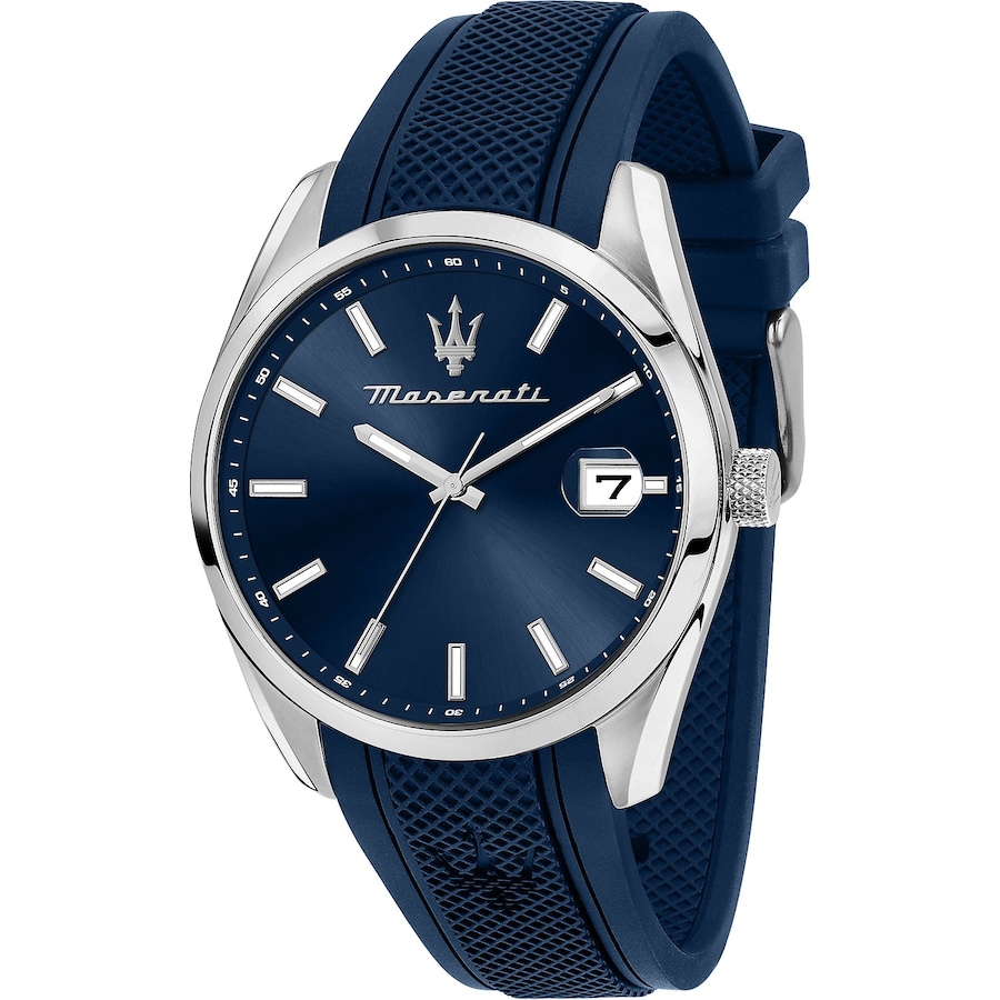 Maserati Herrenuhr Edelstahl blau Herren