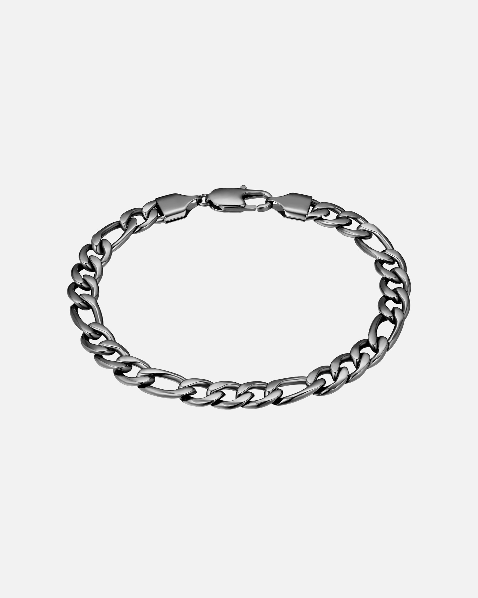 Armband für Männlich True Rebels Armband aus Edelstahl in Gunmetal 17 cm