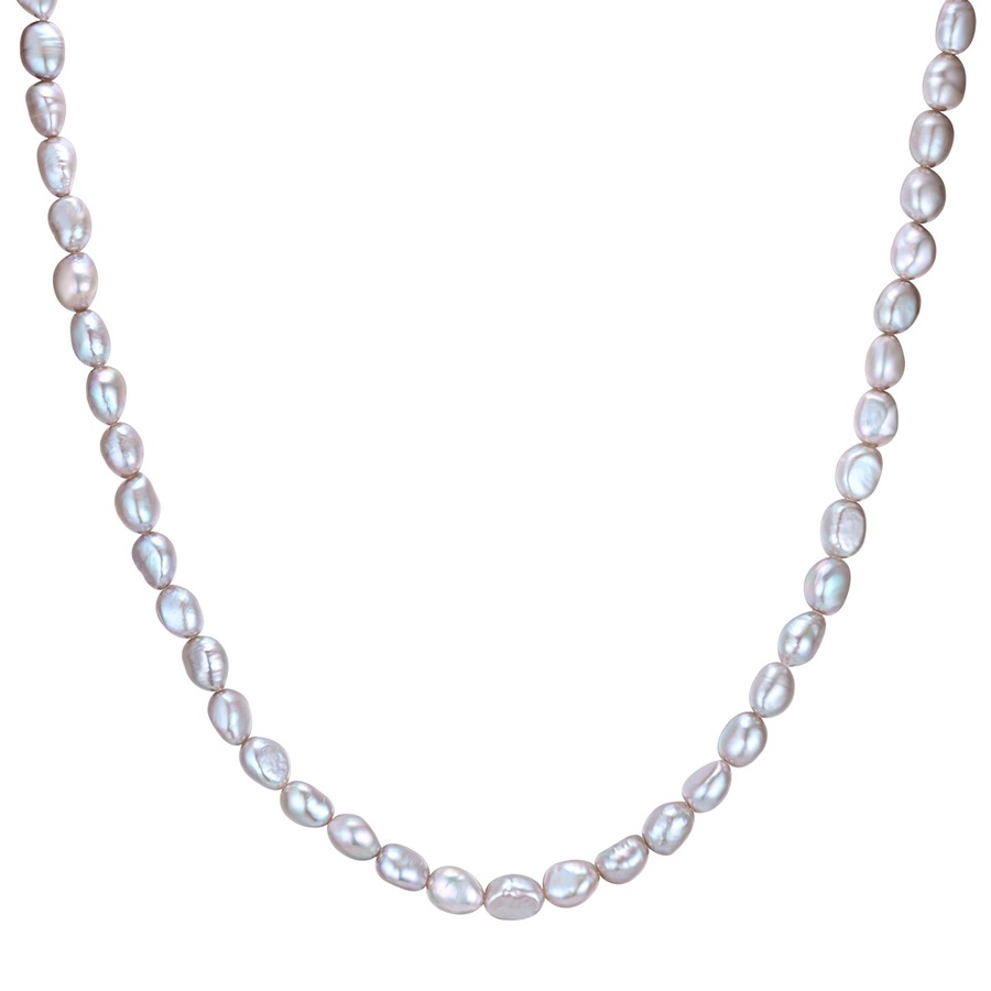 Valero Pearls Perlen-Kette Sterling Silber Süßwasser-Zuchtperle in 40,0 cm Basiskette + 5,0 Verlängerung Damen