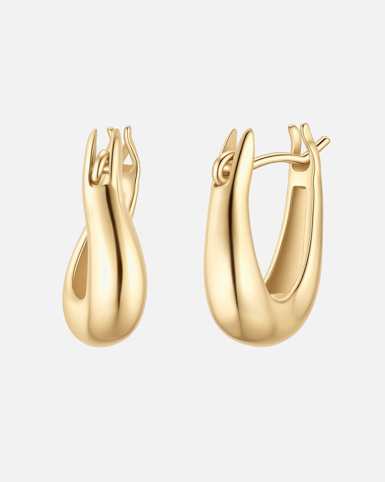 Creolen für Weiblich Glanzstücke München Creolen aus Sterling Silber in gelbgold 15,9 mm