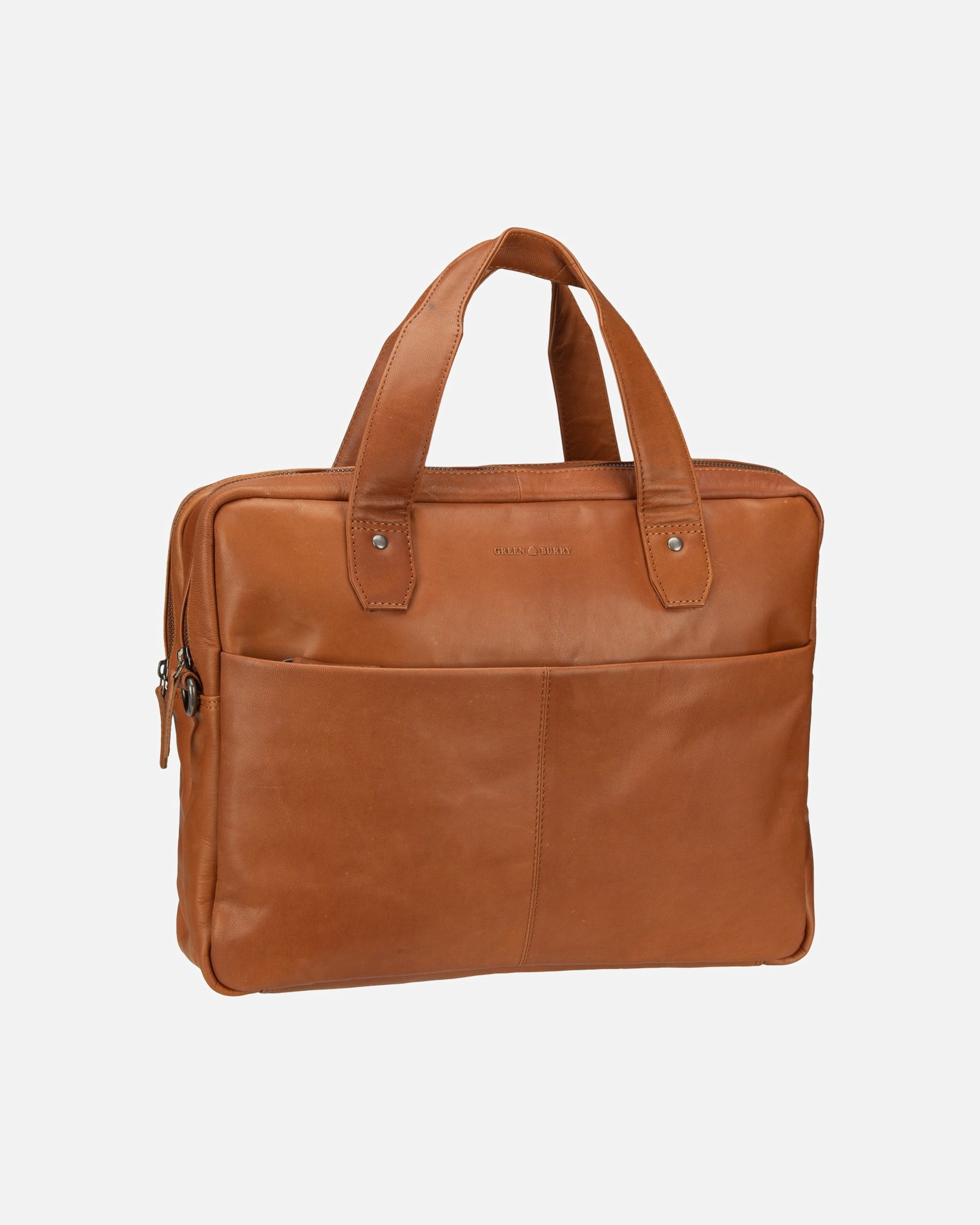 Laptoptasche für Männlich Greenburry Aktentasche Fiorentina Business Mappe Tan