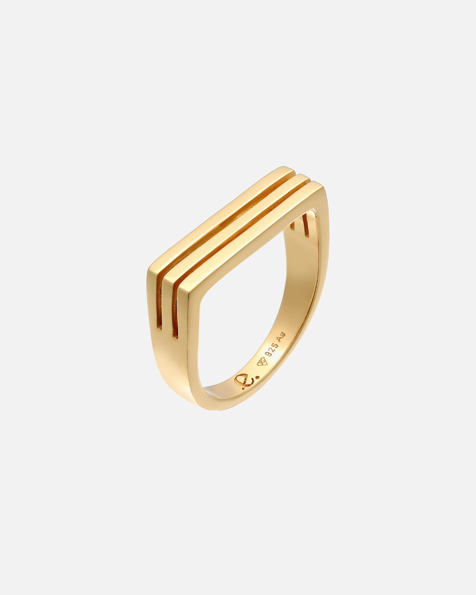 Ring für Weiblich Elli PREMIUM Elli PREMIUM Ring Siegelring Rechteck Unisex 925 Silber rhodiniert 58