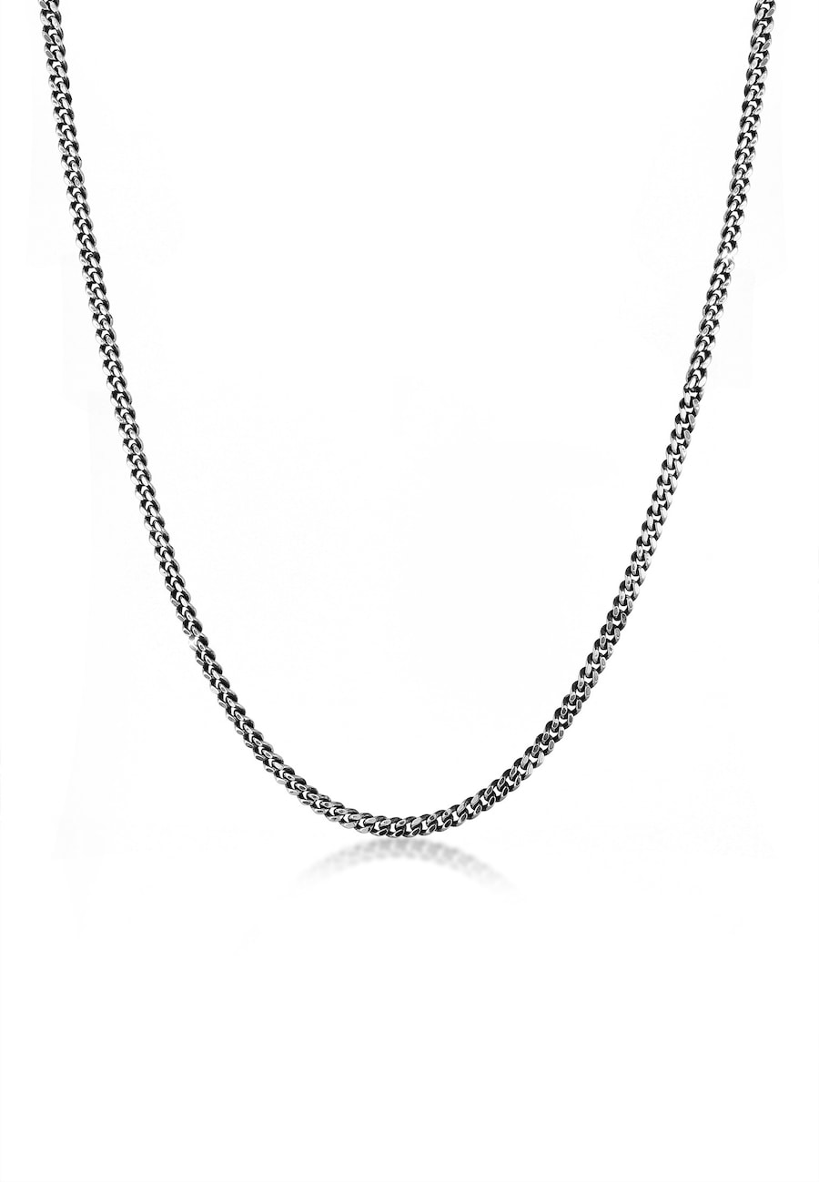 KUZZOI Basic Männer Panzerkette Massiv Robust 925 Silber 60 Herren