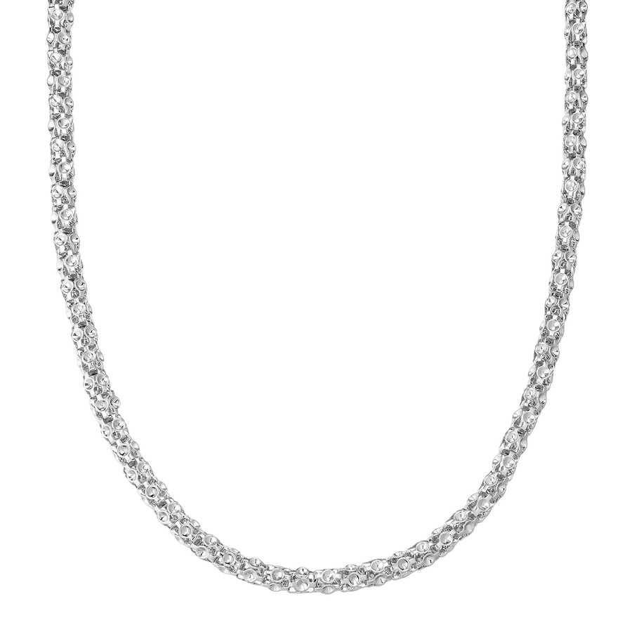 Yokoamii Halskette aus Messing in silber 43,0 cm Basiskette + 5,0 Verlängerung Damen