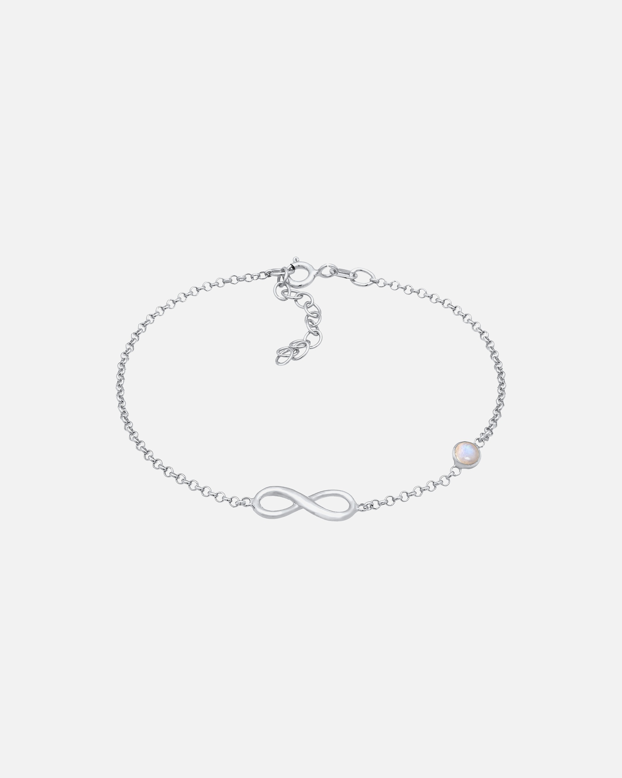 Armband für Weiblich Elli Infinity Unendlichkeit Symbol Mondstein 925 Silber silberfarben