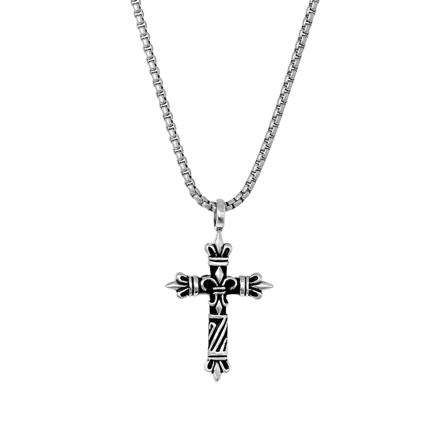 Lucardi Halskette Stahl - silbern 50.0mm Damen