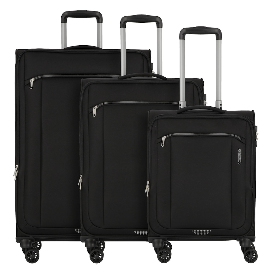 American Tourister Avantour 4 Rollen Kofferset 3-teilig mit Dehnfalte black Schwarz Herren