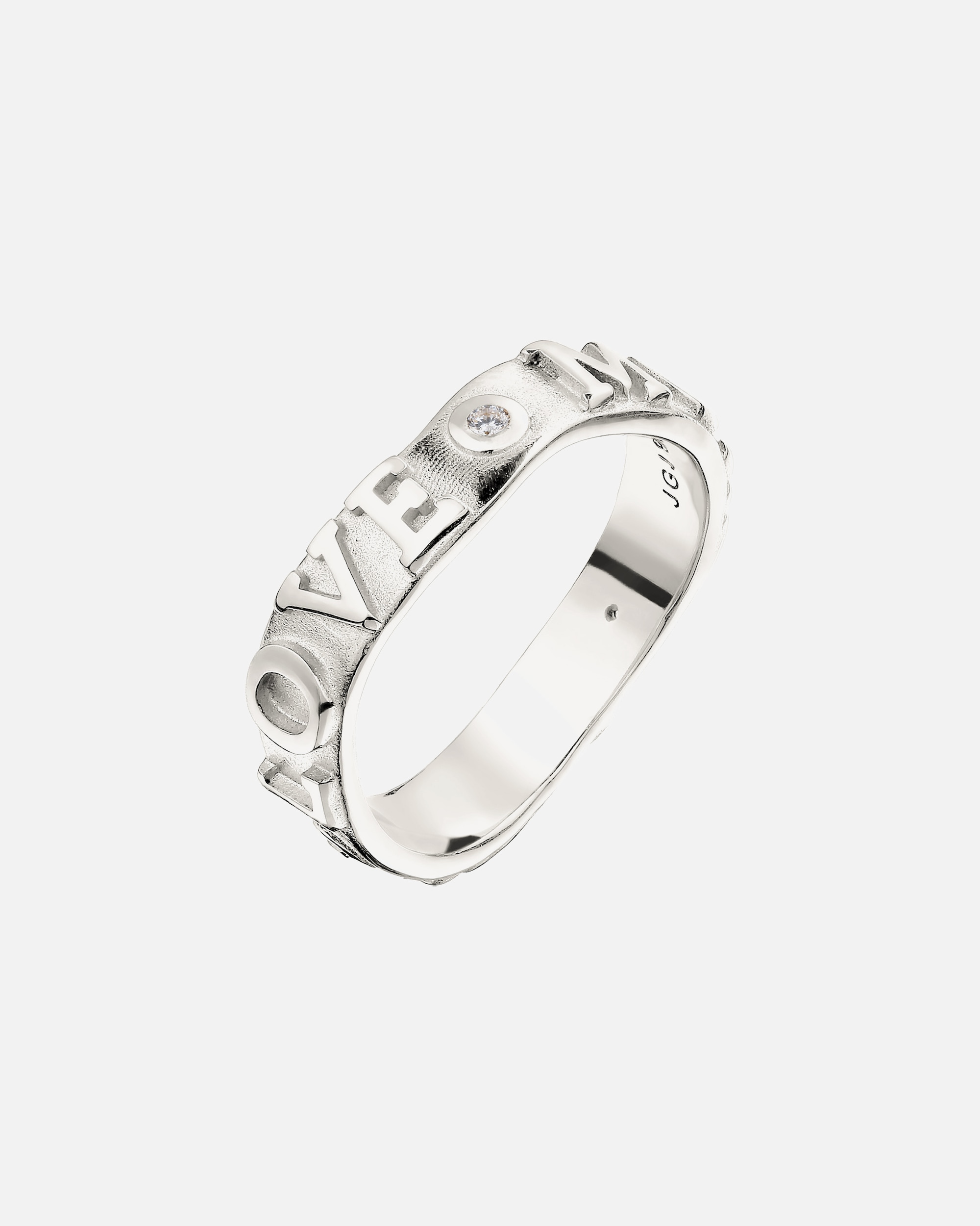 Ring für Weiblich Elli Ring mit Zirkonia Weiß MORE SELF LOVE 925 Sterling Silber 58