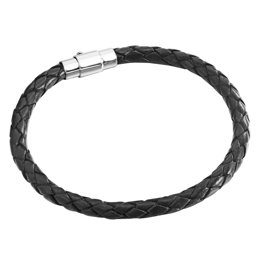 Rafaela Donata Ohrstecker Echtleder in Schwarz 20 cm Damen