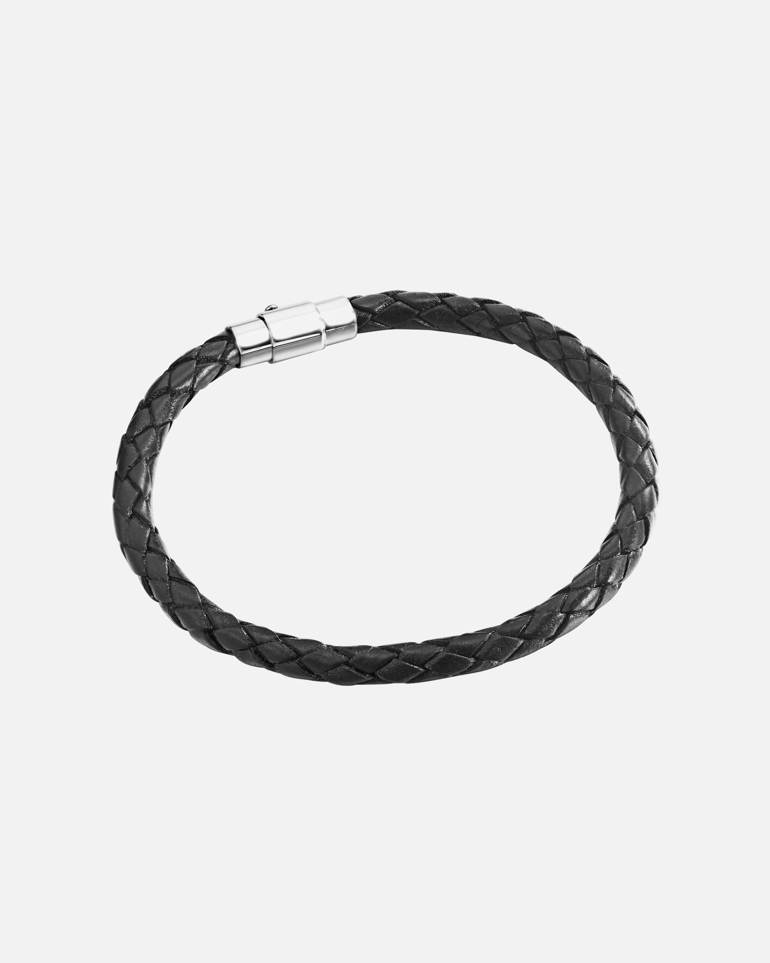 Armband für Weiblich Rafaela Donata Ohrstecker Echtleder in Schwarz 19 cm
