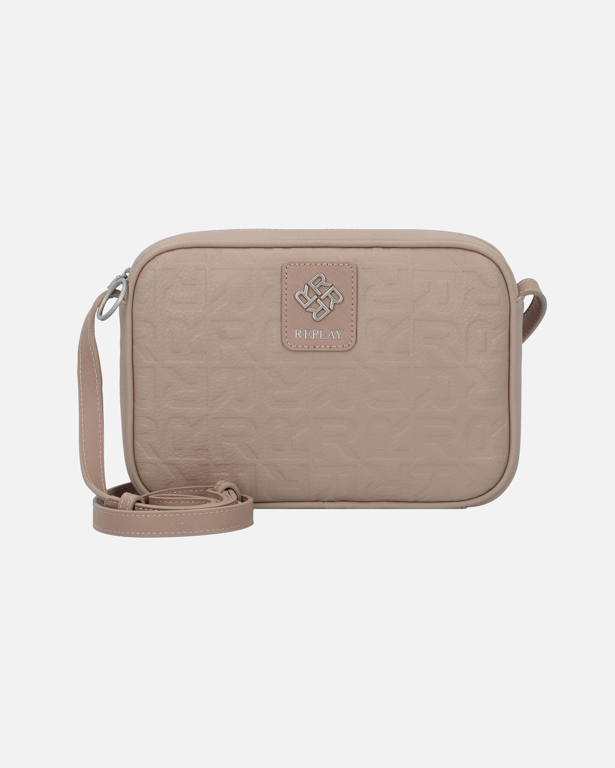Handtasche für Weiblich Replay Umhängetasche dirty pale beige