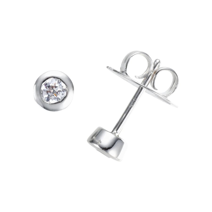 Giorgio Martello Milano Ohrstecker mit Zirkonia, Silber 925 Ø 3 mm Damen