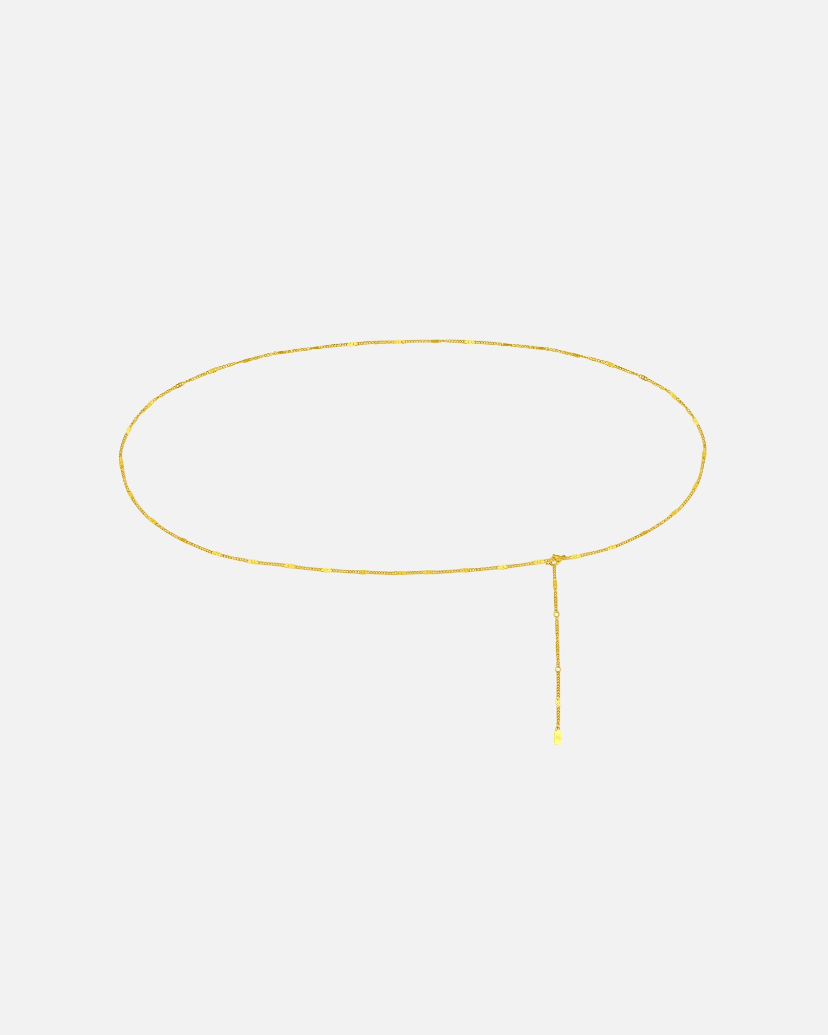 Kette für Weiblich Hey Happiness Default Brand Line Glieder-Bauchkette, Edelstahl Taillenkette für Sommer Gold