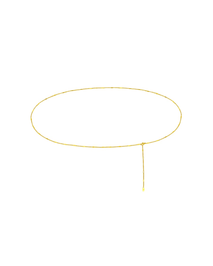 Hey Happiness Glieder-Bauchkette, Edelstahl Taillenkette Gold Hellbraun Damen