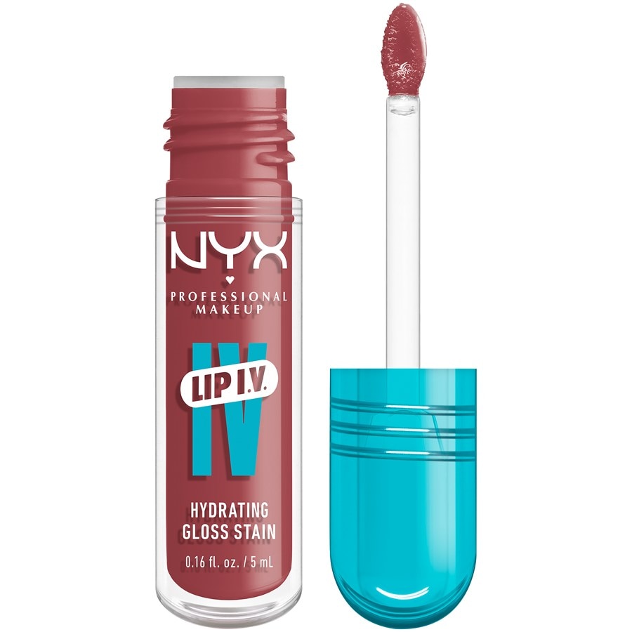 NYX Professional Makeup LIP IV Hydrating Gloss Serum Lippgloss 17 Petal Pourin' 5 g Dunkelrot Damen
