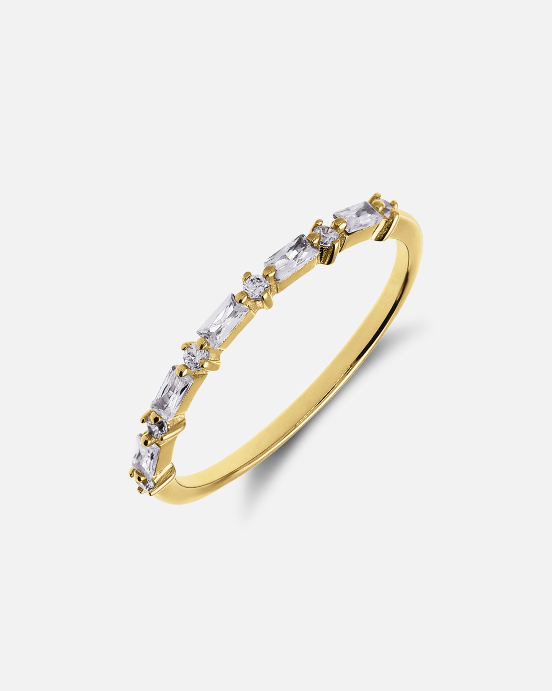 Ring für Weiblich Lucardi Ring 925 Silber Gold - 55mm
