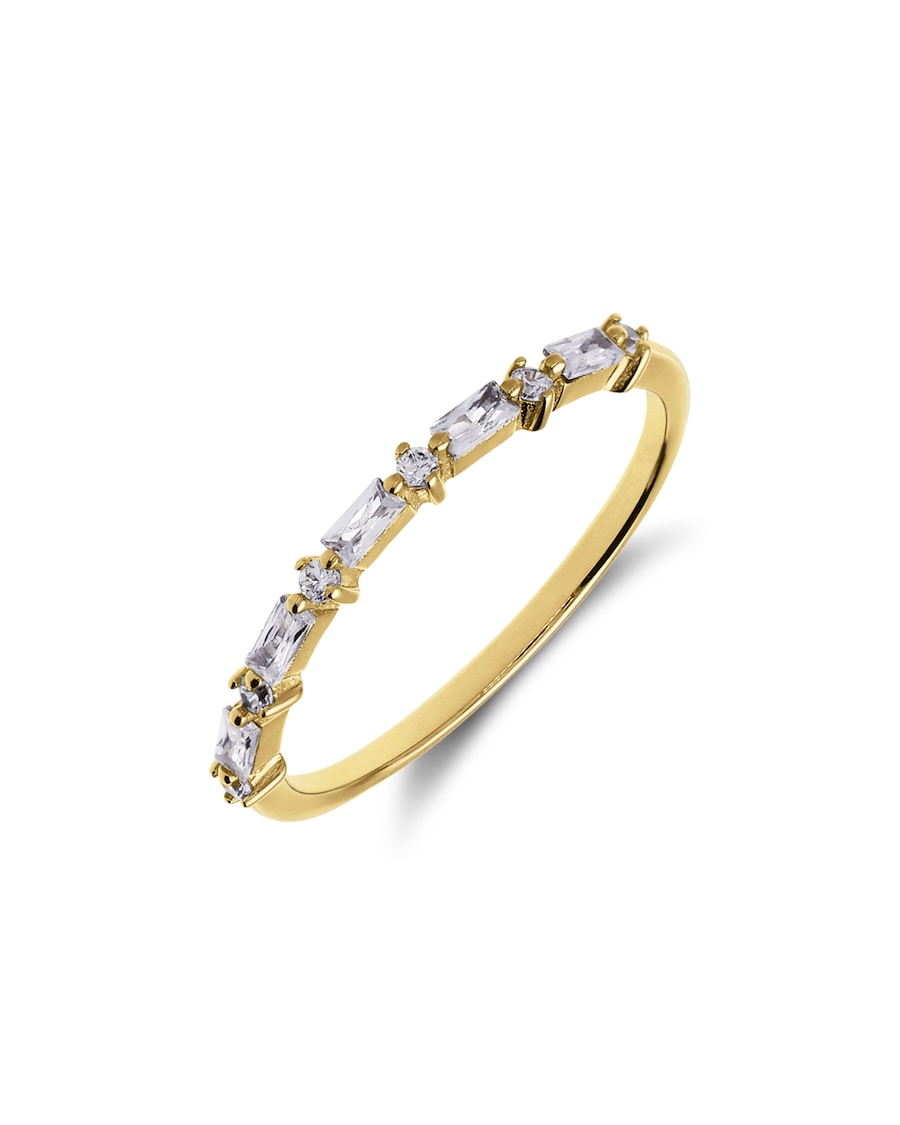 Lucardi Ring 925 Silber Gold - 57mm Damen