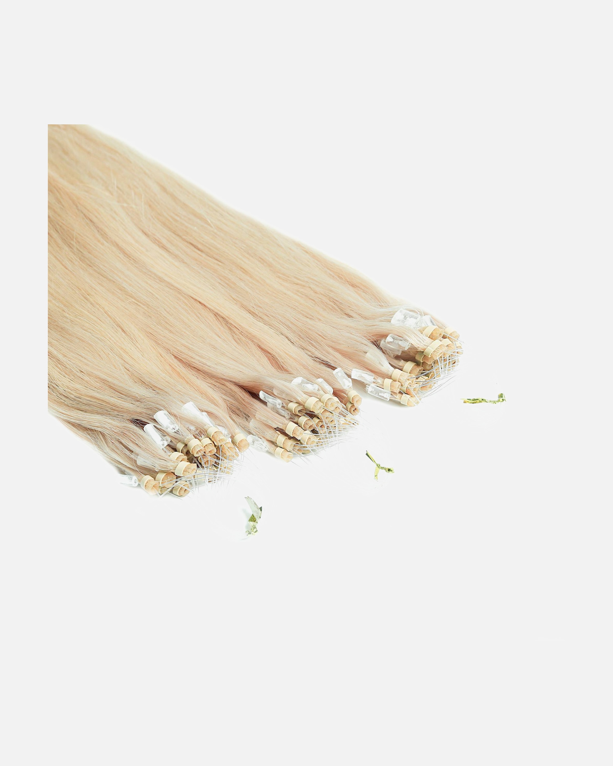 Extensions für Weiblich hair2heart Microring Extensions Echthaar #10/1 Hell-Lichtblond Asch 0.5g 60cm