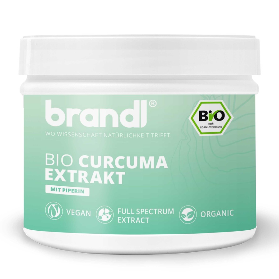 Brandl Nutrition Bio Curcuma Extrakt mit Curcumin (Curcuminoide) & Piperin 74 g