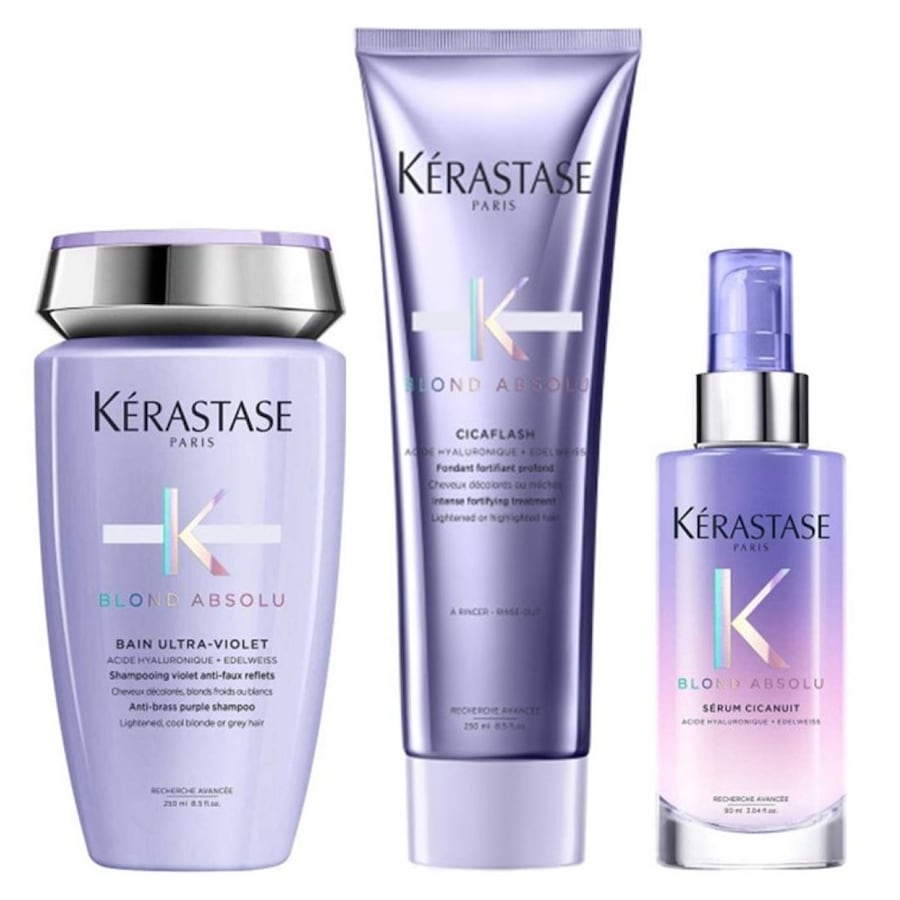 Kérastase Blond Absolu Set UV Cicanuit (Ultra-Violet/ Spülung / Serum)*Haare | 0.59 l | 184,73 / 1.0 l